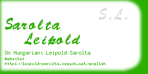 sarolta leipold business card